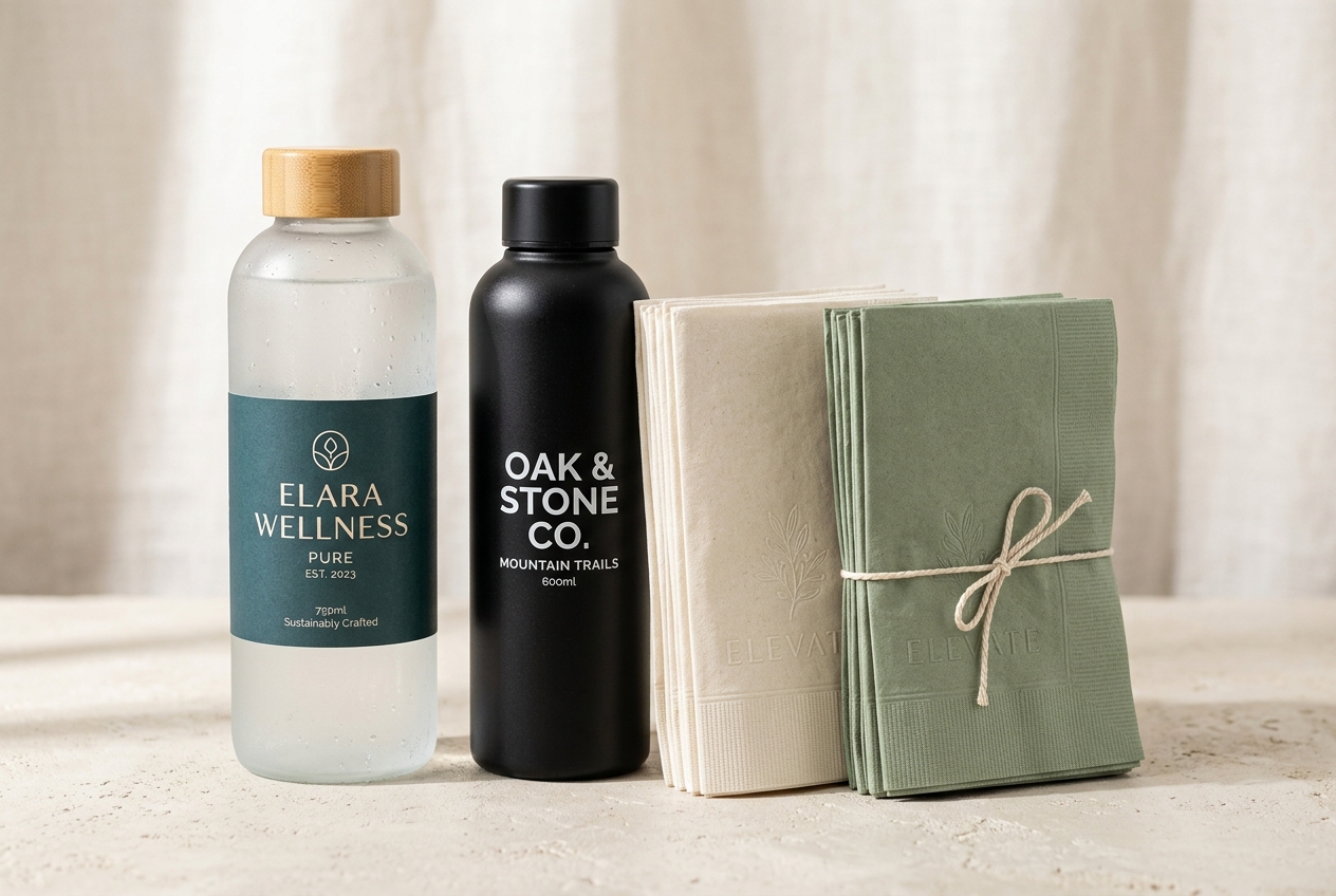 Bottles & napkins, made to order